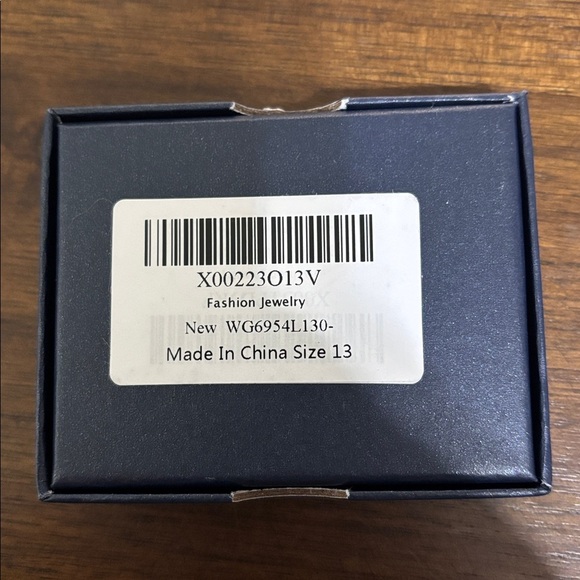 Men's Blue and Silver Ring - Picture 7 of 7